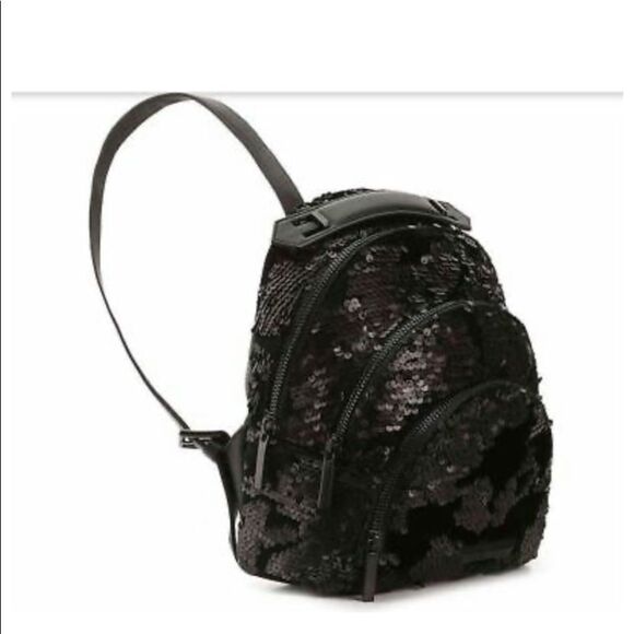 KENDALL + KYLIE Sloane Mini Small Sequin Backpack Black Bag Whimsigoth NWT main image 10
